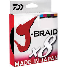 Daiwa J-Braid X8 Multiclolour Braid Line 500m 80lb, , bcf_hi-res