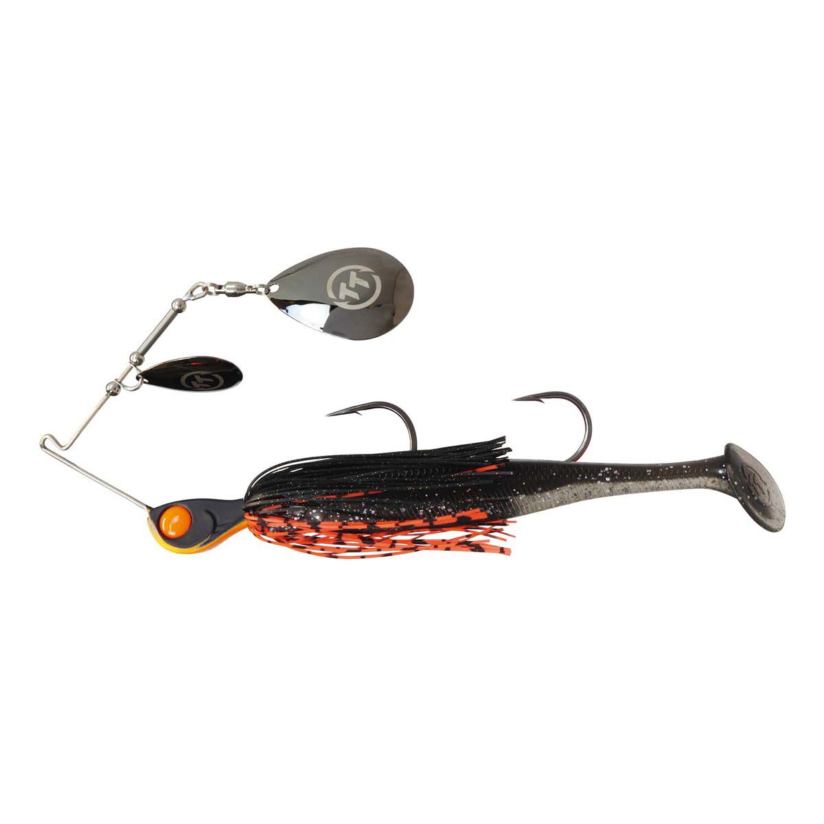 TT Fishing Tornado+ Double Colorado Rigged Spinnerbait Lure 3/4oz Orange Nightmare, Orange Nightmare, bcf_hi-res