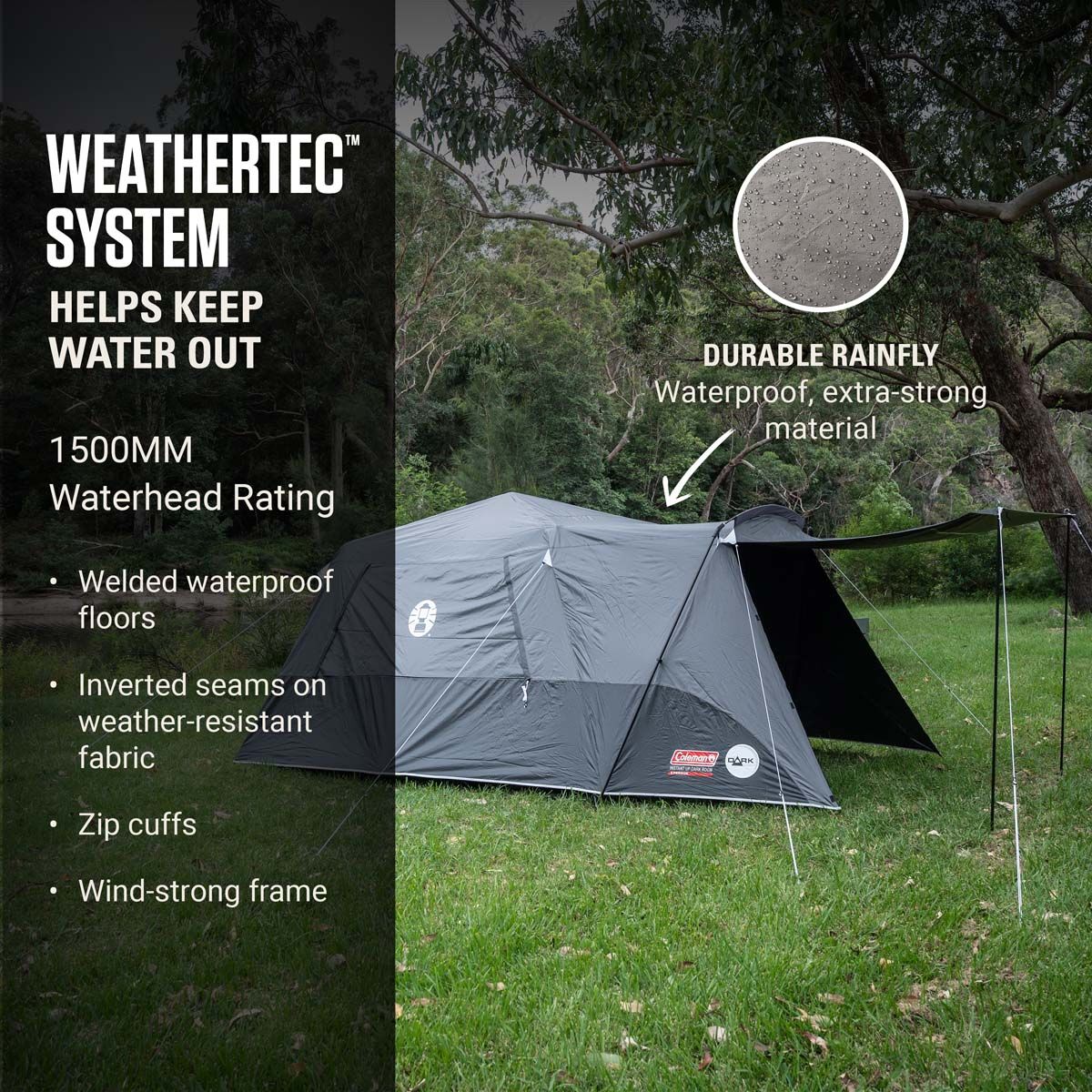 Coleman Darkroom Instant Tent 6 Person, , bcf_hi-res