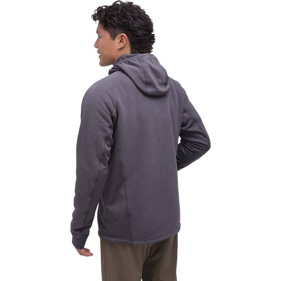 Macpac Men's Mountain Hooded Fleece Jacket Forged Iron S, Forged Iron, bcf_hi-res
