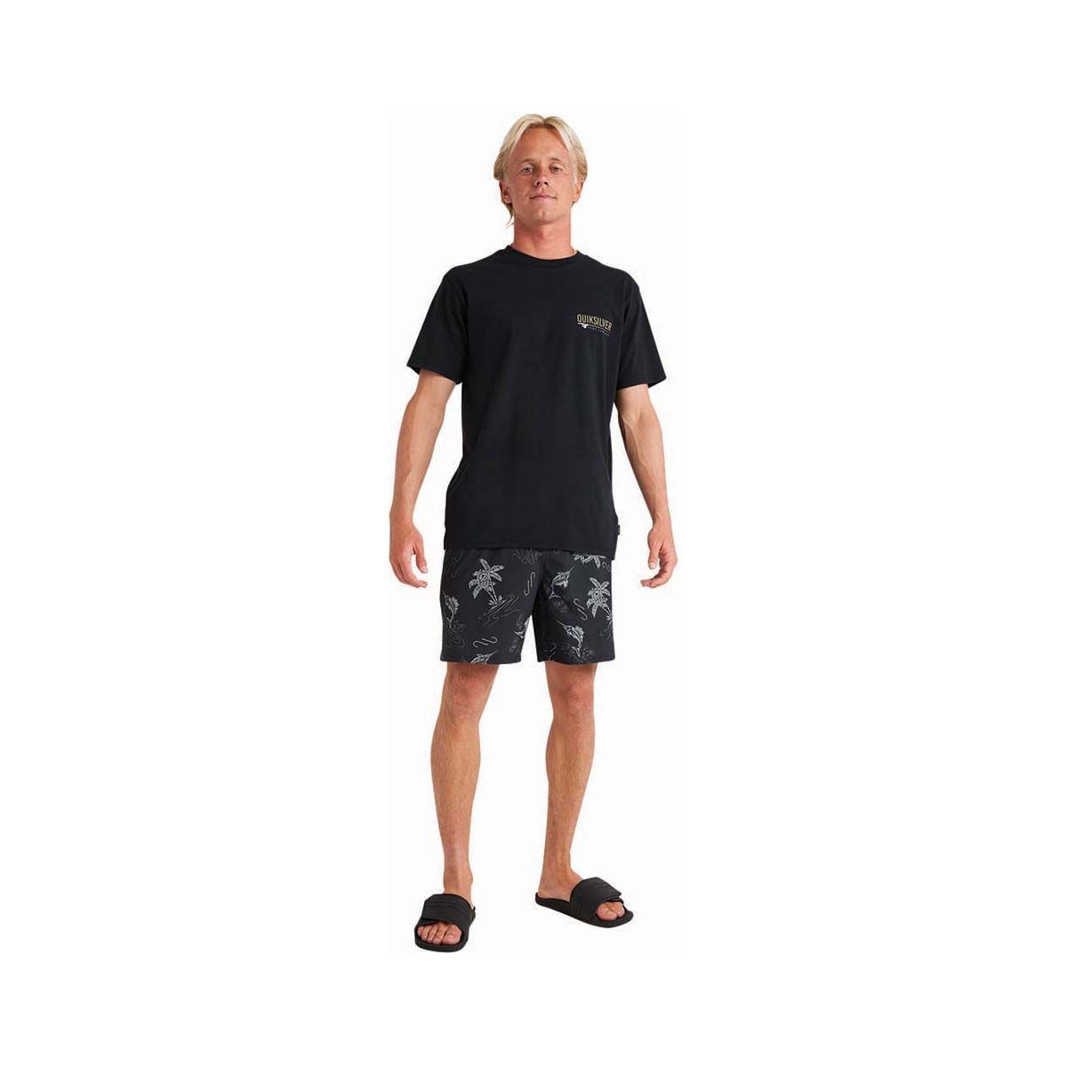 Quiksilver Men's Bimini Twist Volley Boardshorts, Black, bcf_hi-res