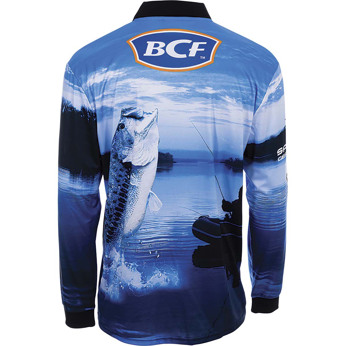 BCF Men's Need a Bigger Boat Fishing Shirt Blue S, Blue, bcf_hi-res