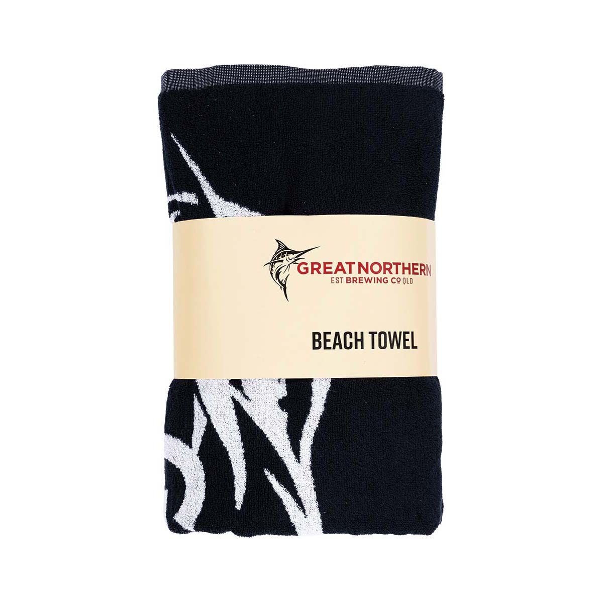 The Great Northern Brewing Co. Beach Towel Black, Black, bcf_hi-res