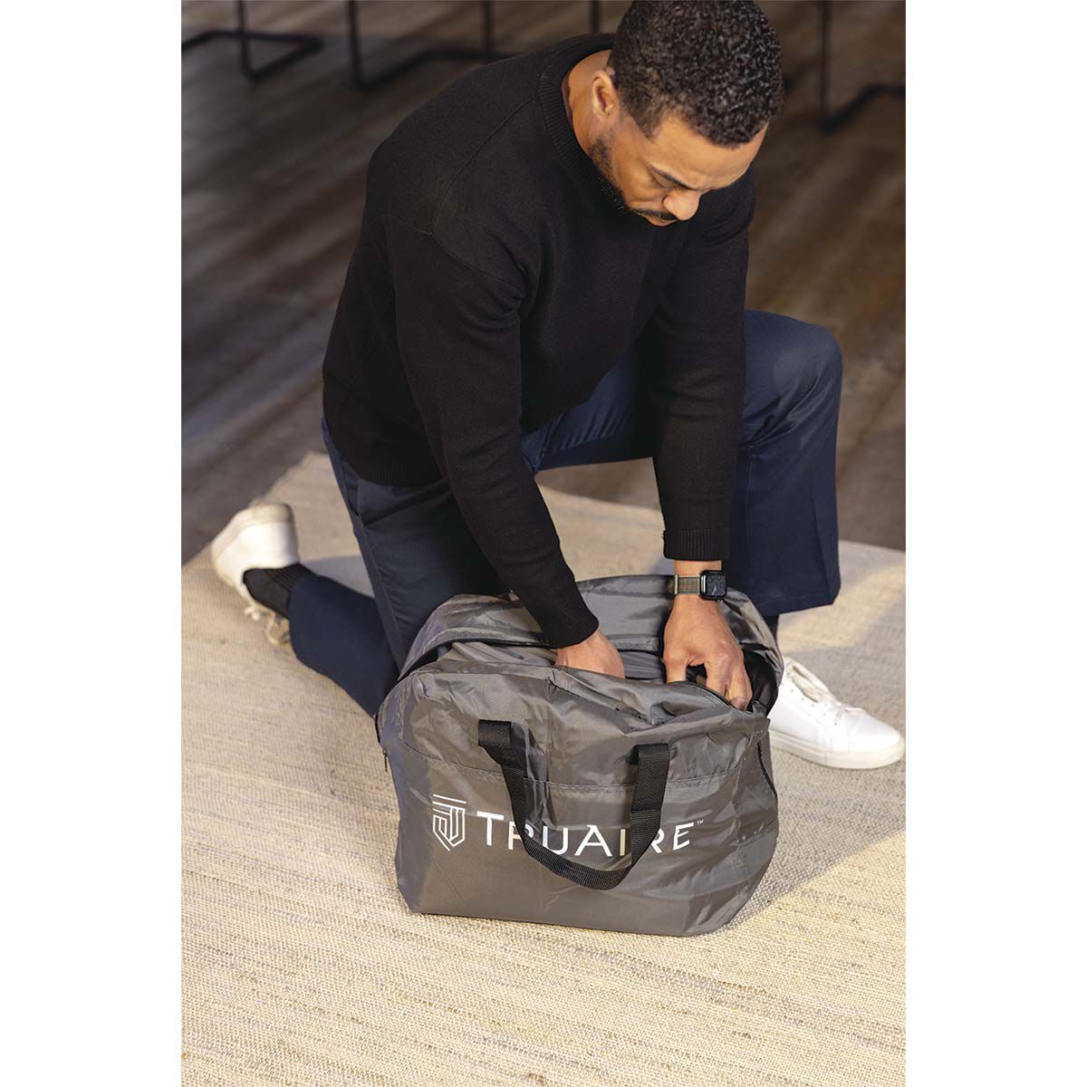 Intex TruAire&reg; Luxury Built-In Pump Queen Air Bed, , bcf_hi-res