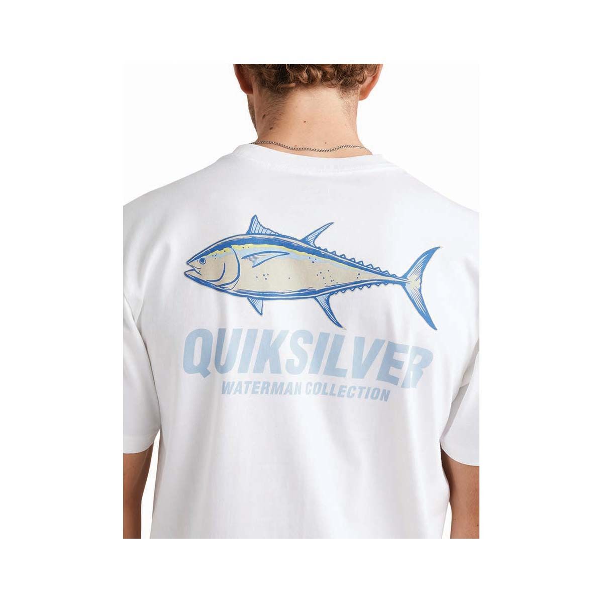Quiksilver Men's Slack Tide Short Sleeve Tee, White, bcf_hi-res