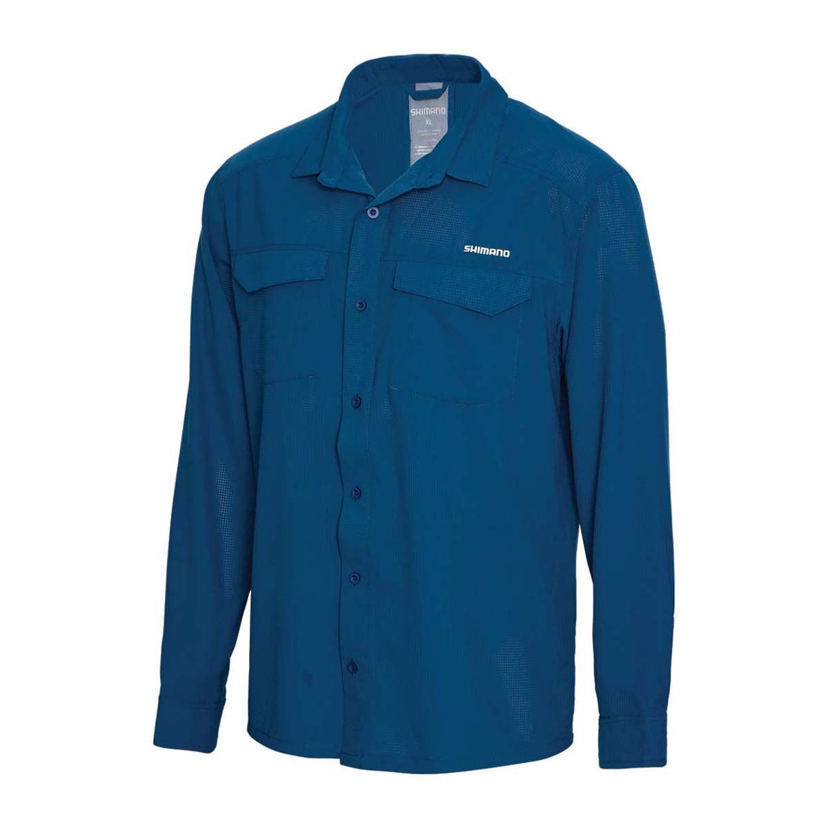 Shimano Men's SNST Pro Fishing Shirt, Navy, bcf_hi-res