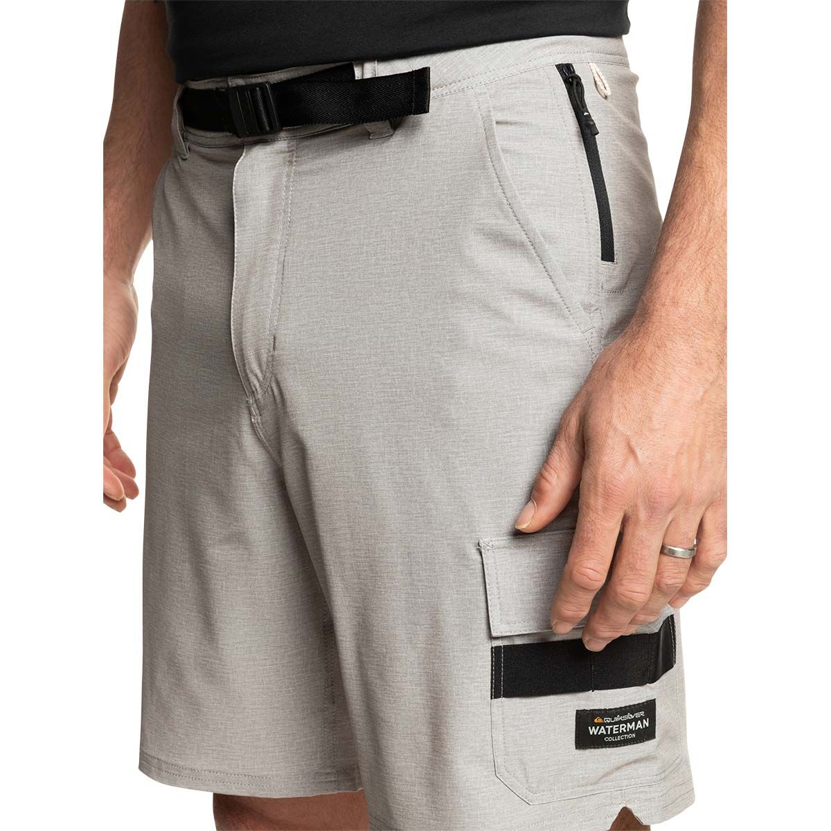 Quiksilver Azimuth Men&rsquo;s Amphibian Shorts 18in, Steeple Grey, bcf_hi-res