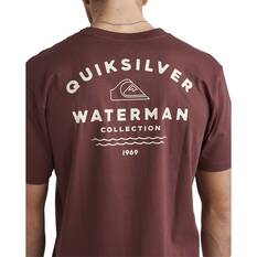 Quiksilver Waterman Men’s Outer Seas Short Sleeve Tee, Red Mahogany, bcf_hi-res