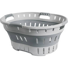 Companion Deluxe Pop Up Laundry Basket Grey, , bcf_hi-res