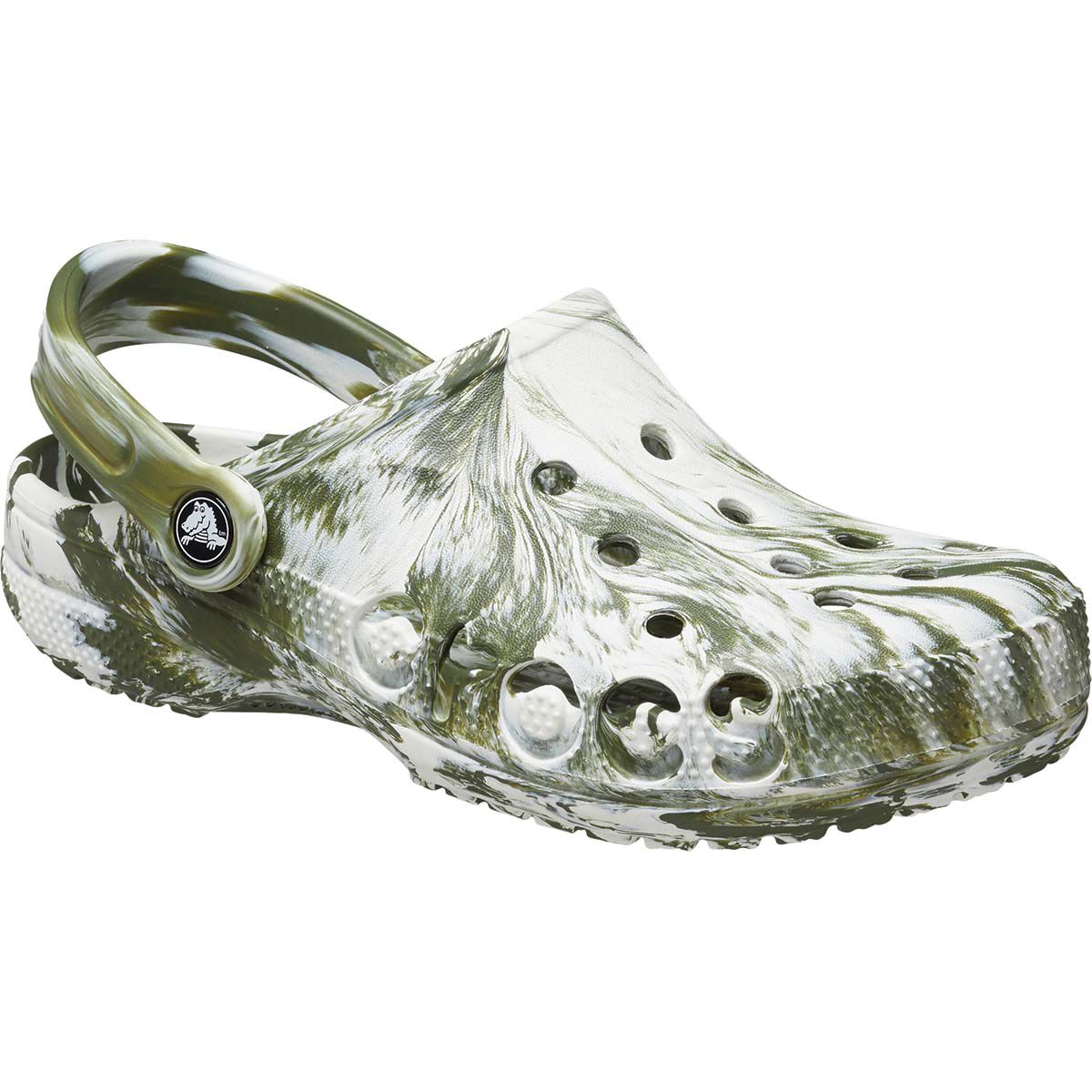 Crocs Unisex Baya Marble Clogs, Army, bcf_hi-res