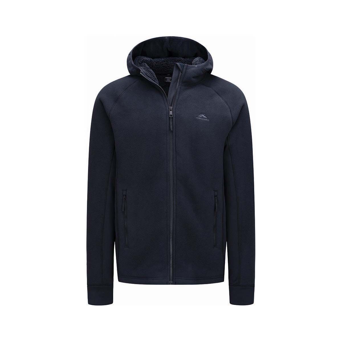 Macpac Men's Mountain Hooded Fleece Jacket True Black XS, True Black, bcf_hi-res