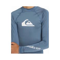 Quiksilver Youth All Time Long Sleeve Rashie, China Blue, bcf_hi-res