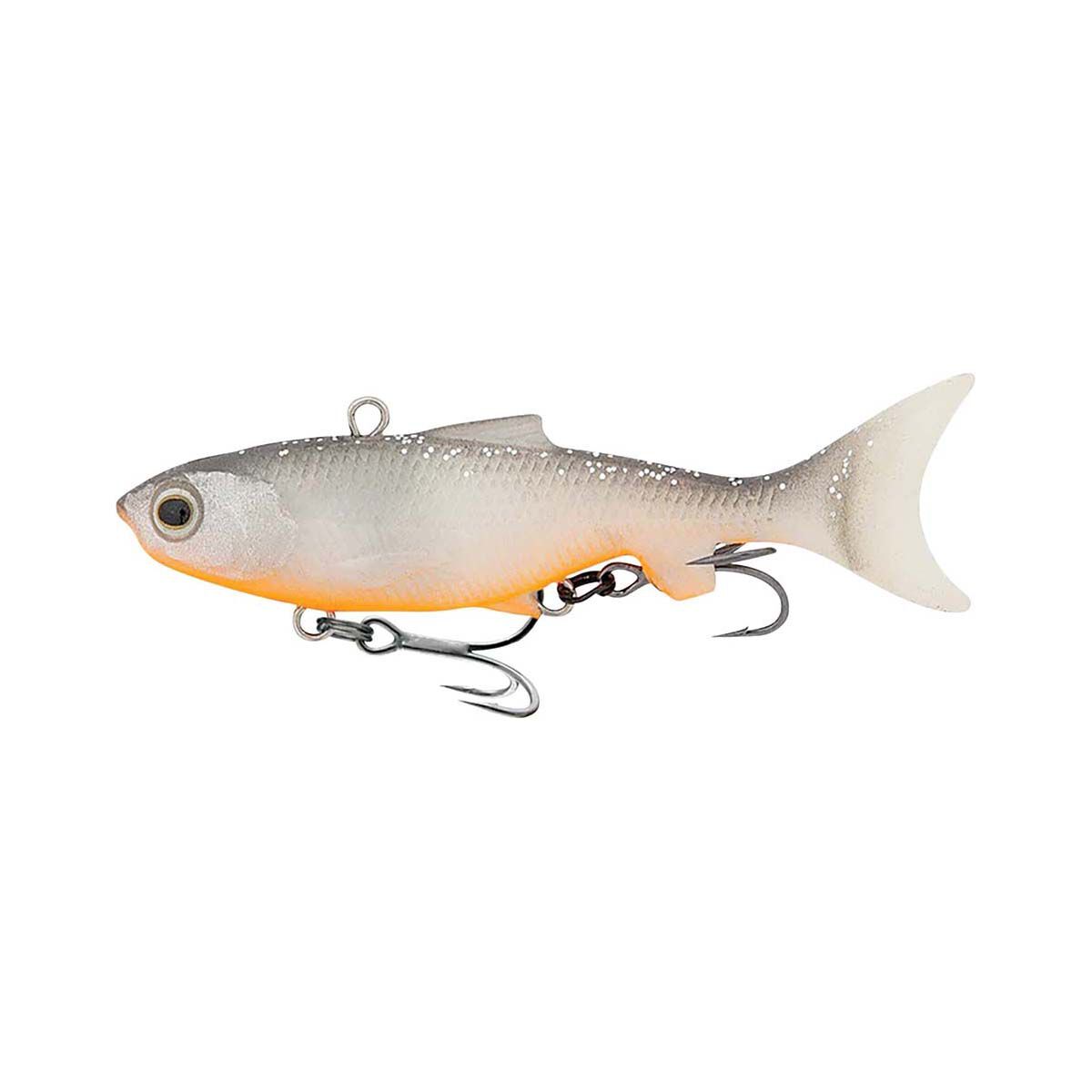 Samaki Vibelicious Thumper Tail Soft Vibe Lure 125mm 30g Grey Ghost UV, Grey Ghost UV, bcf_hi-res