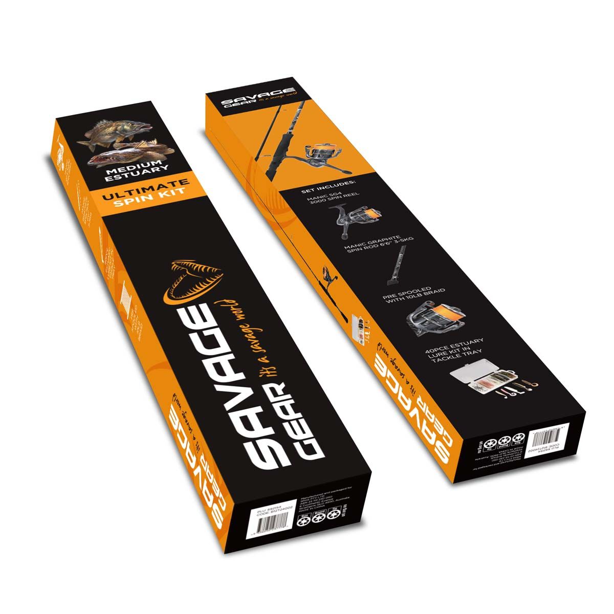 Savage Gear Manic Ultimate Medium Estuary Spin Combo and Lure Kit, , bcf_hi-res