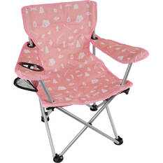 Wanderer Kids' Camping Fun Camp Chair 60kg Pink, Pink, bcf_hi-res