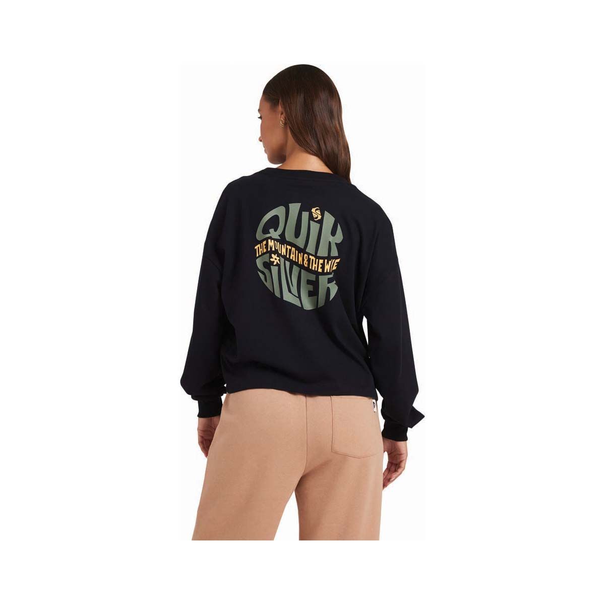 Quiksilver Power Play Long Sleeve Shirt for Women, Black, bcf_hi-res