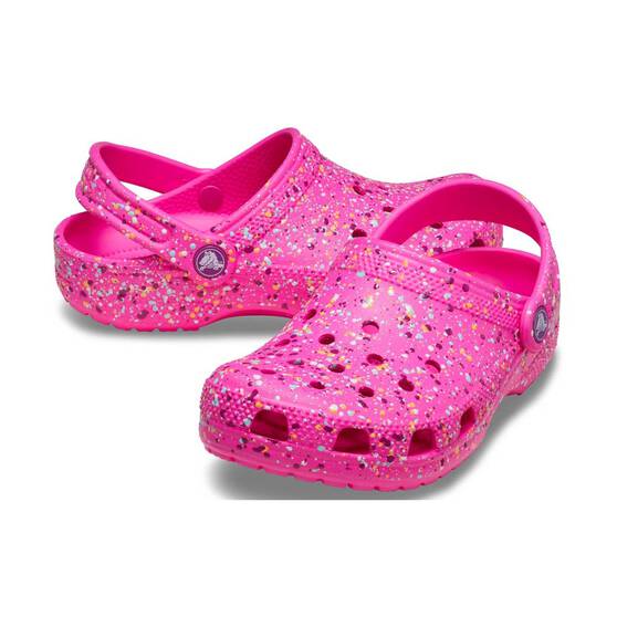 Crocs Toddlers Classic Paint Splat Clogs, Pink, bcf_hi-res