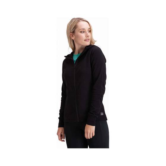 Macpac Women's Craigieburn 280 Merino Blend Hoodie Black 8, Black, bcf_hi-res