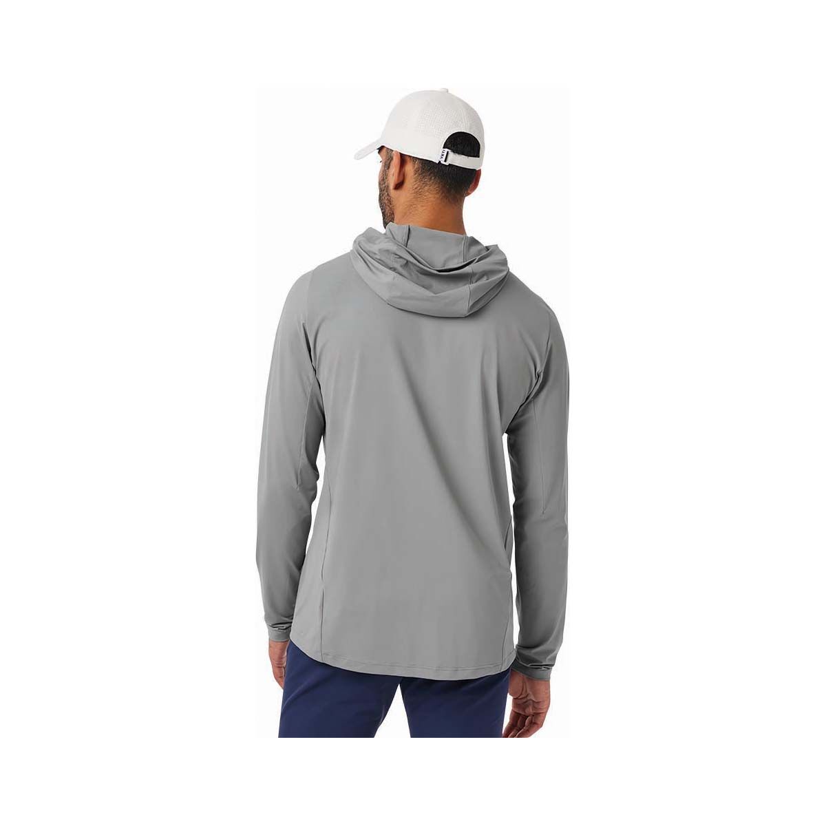 YETI&reg; Men&rsquo;s Hooded Ultra Lightweight Sunshirt, Grey, bcf_hi-res