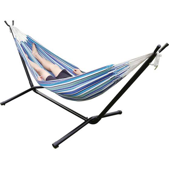 Wanderer Seafoam Stripe Single Hammock, , bcf_hi-res