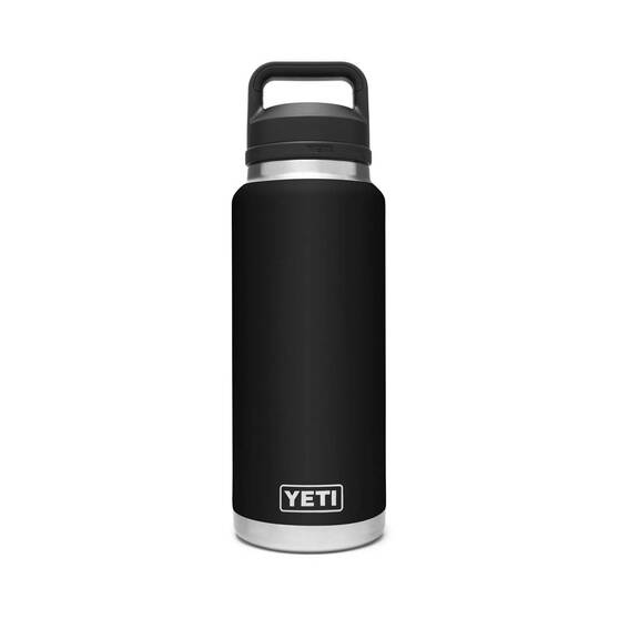 YETI® Rambler® Bottle 36 oz (1065 ml) with Chug Cap Black, Black, bcf_hi-res