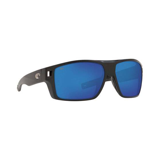 Costa Diego Men's Sunglasses Black with Blue Lens, , bcf_hi-res
