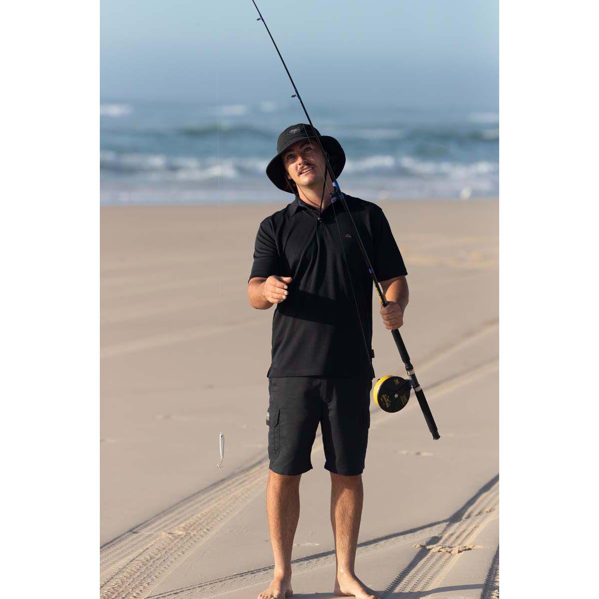 Quiksilver Waterman Men's Water 2 Polo, Black, bcf_hi-res