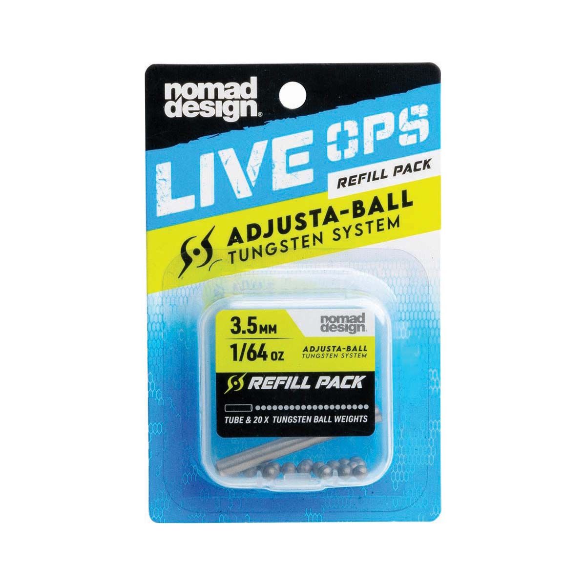 Nomad Live Ops Tungsten Ball Refill Pack 3.5mm 20pcs, , bcf_hi-res