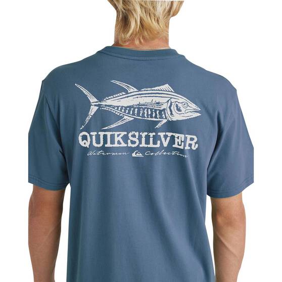 Quiksilver Men’s School’s Out Short Sleeve Tee Majolica Blue S, Majolica Blue, bcf_hi-res