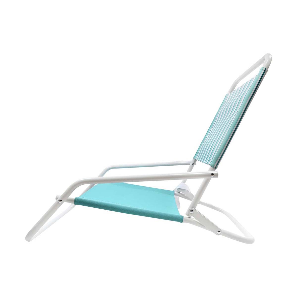 Wanderer Flat Fold Beach Chair Ocean Green 100kg, , bcf_hi-res