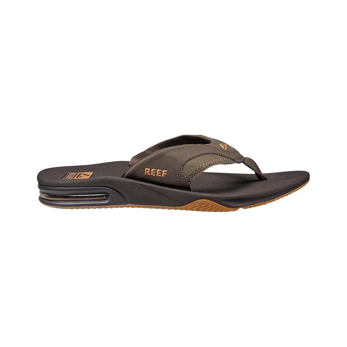 REEF Men&rsquo;s Fanning Thongs, Brown/Gum, bcf_hi-res