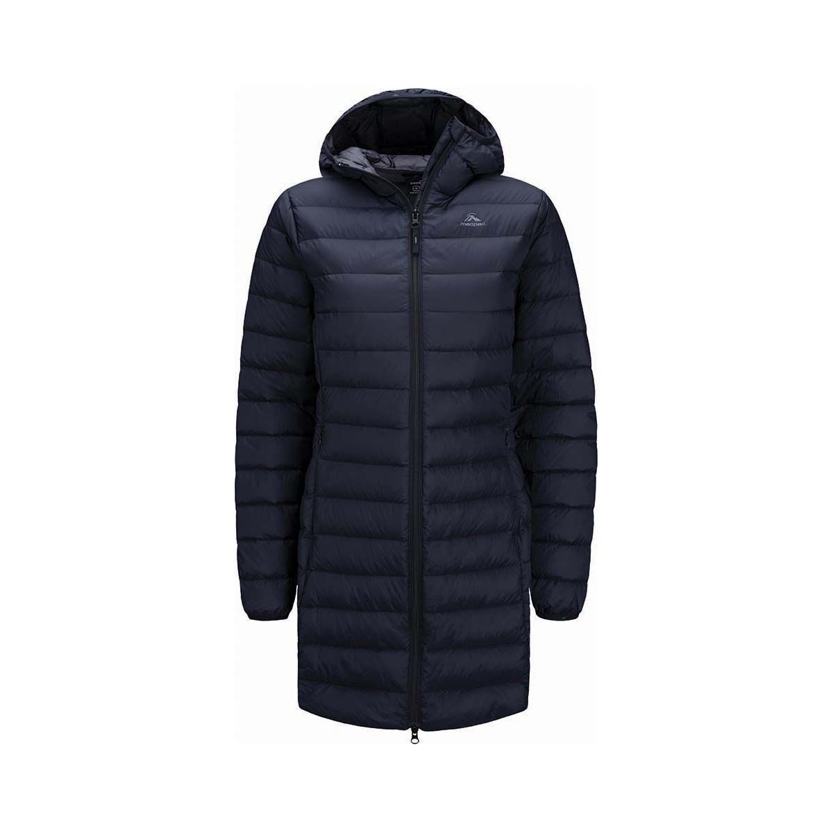 Macpac Women's Uber Light Hooded Down Coat V2 Black 8, Black, bcf_hi-res