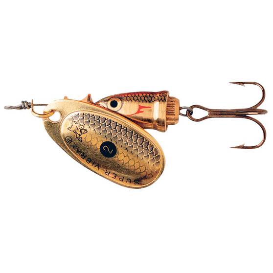 Blue Fox Vibrax Shad Spinner Lure Size 1 Gold Red, Gold Red, bcf_hi-res