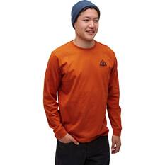 Macpac Men's Vintage Embroidered Long Sleeve T-Shirt, Autumnal, bcf_hi-res