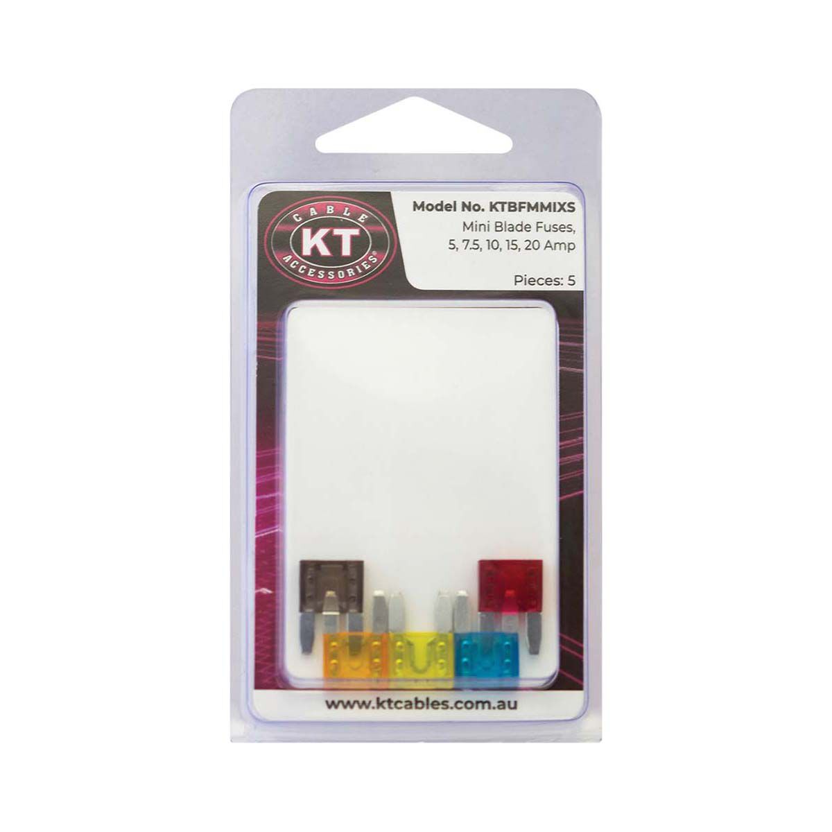 KT Cables Assorted Mini Blade Fuse 5 Pack, , bcf_hi-res