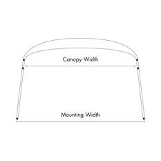 Bowline 4 Bow Black Bimini Kit 1.9- 2.1m, , bcf_hi-res