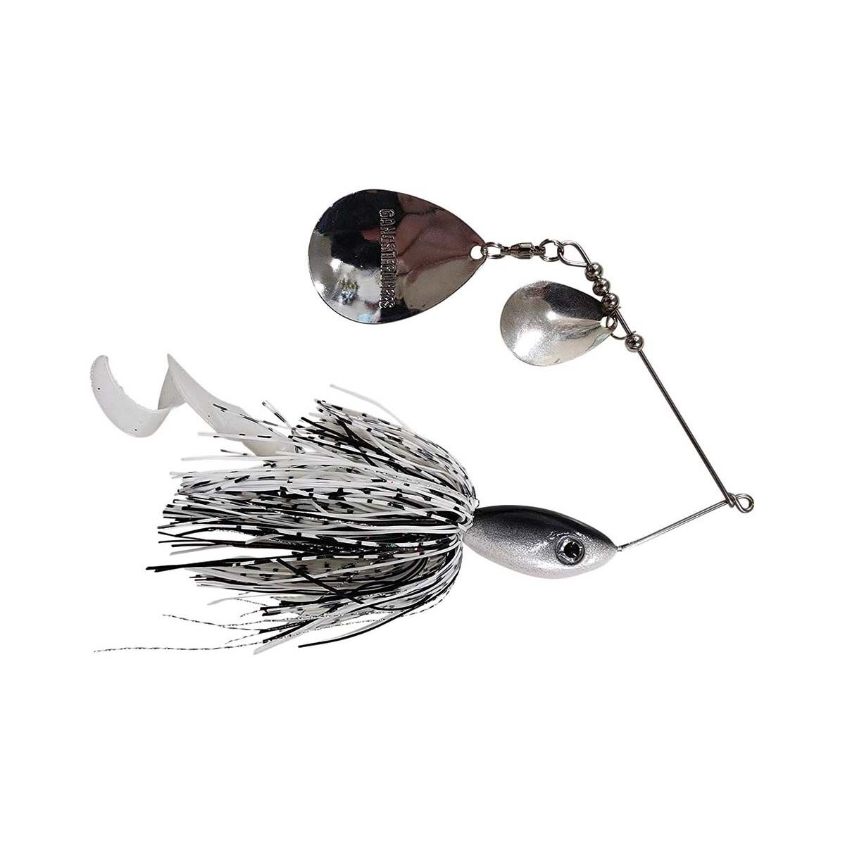 Gangster Dam Buster Spinner Bait Lure Nickel 2.5oz White Black BCF