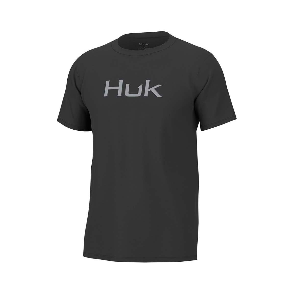 Huk Men's Logo Short Sleeve Tee Volcanic Ash S, Volcanic Ash, bcf_hi-res