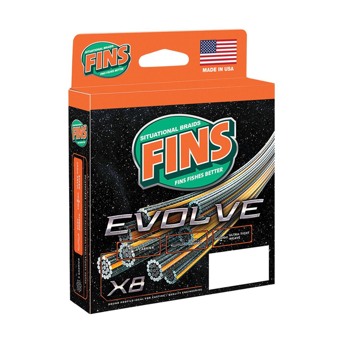 Fins Evolve Chartreuse Braid Line 150yds, , bcf_hi-res