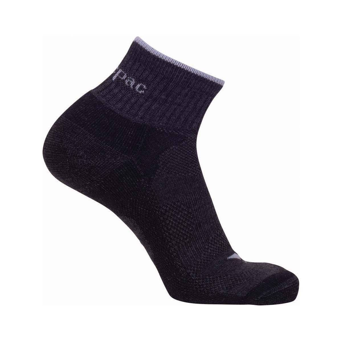 Macpac Merino Quarter Socks Charcoal Melange L, Charcoal Melange, bcf_hi-res
