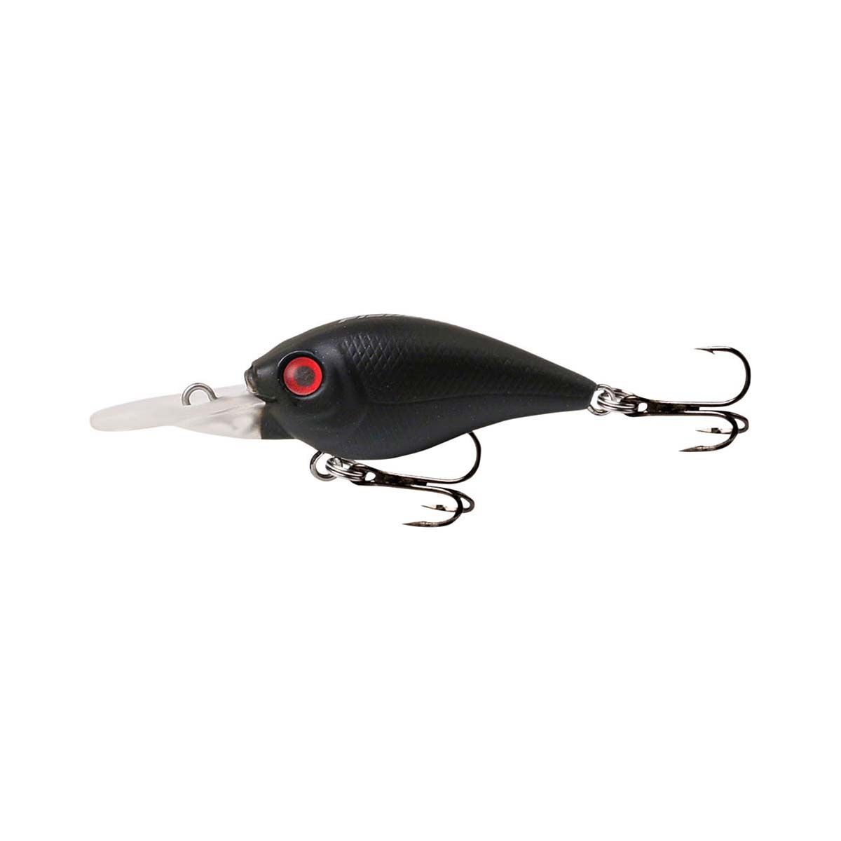Fishcraft B-Cranky Medium Retrieve Hard Body Lure 38mm Matte Black, Matte Black, bcf_hi-res