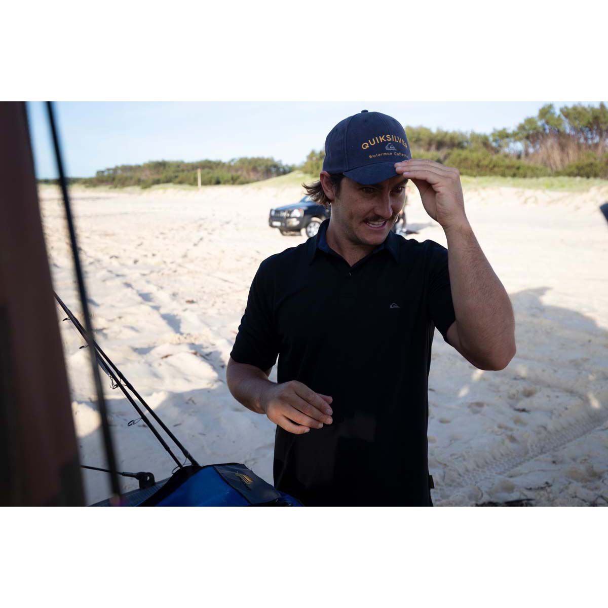 Quiksilver Waterman Men's Water 2 Polo, Black, bcf_hi-res