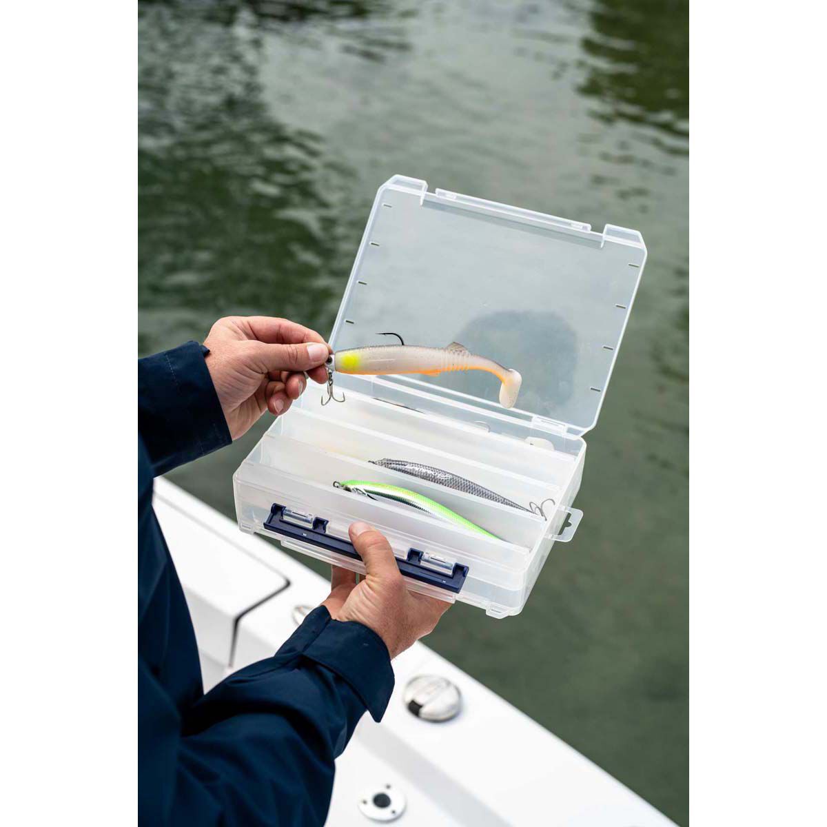 Meiho Reversible Tackle Box 140 Clear, , bcf_hi-res