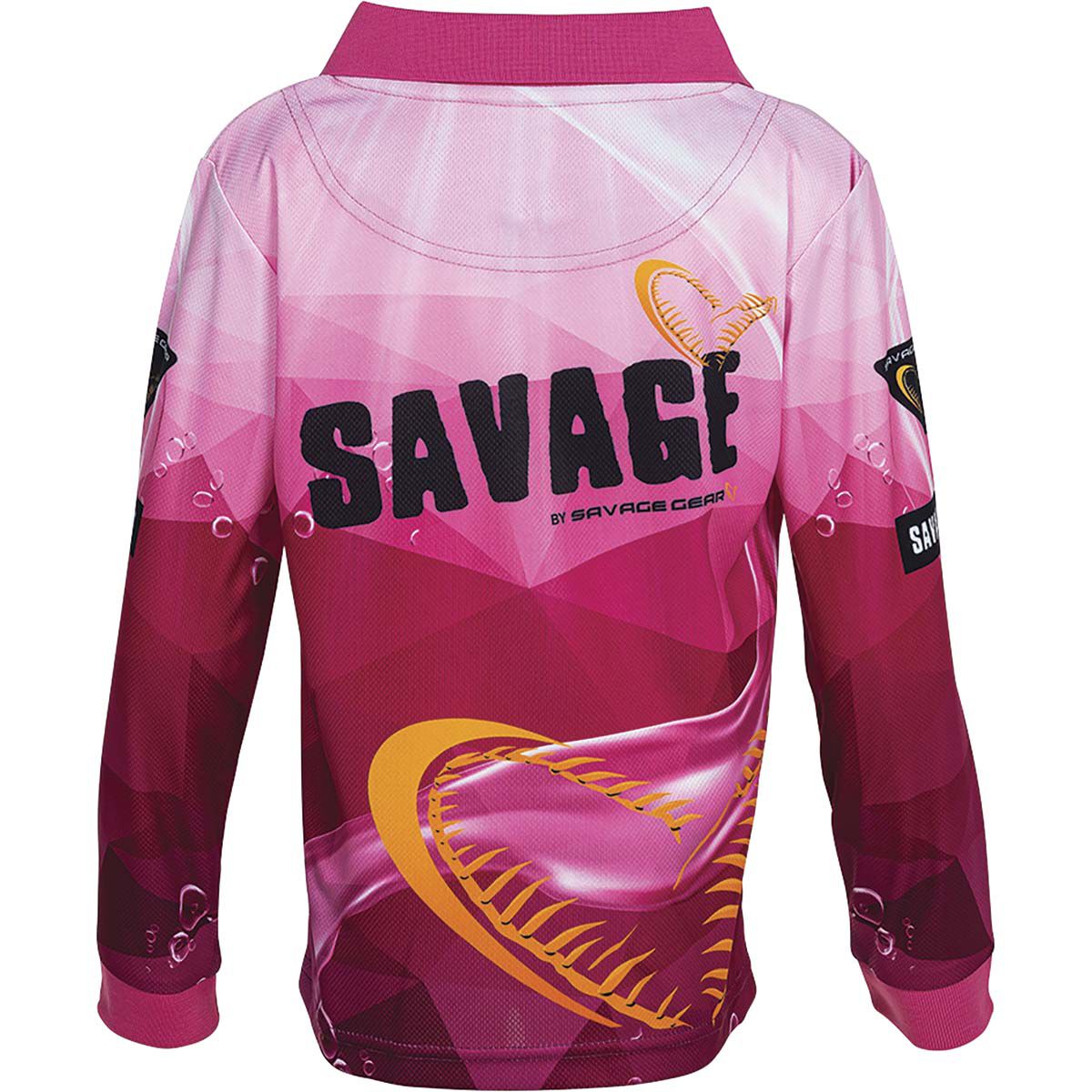 Savage Gear Kids' Little Savage Fishing Shirt, Pink, bcf_hi-res