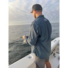 BCF Mens Long Sleeve Fishing Shirt, Blue, bcf_hi-res