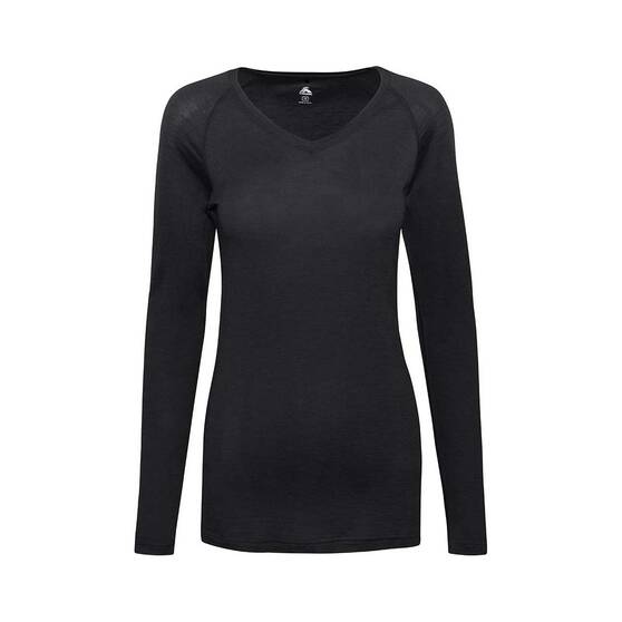 Macpac Women's 150 Merino Long Sleeve V-Neck Top, , bcf_hi-res