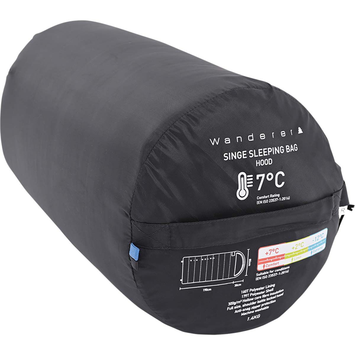 Wanderer Singe 7&deg; Hooded Sleeping Bag, , bcf_hi-res