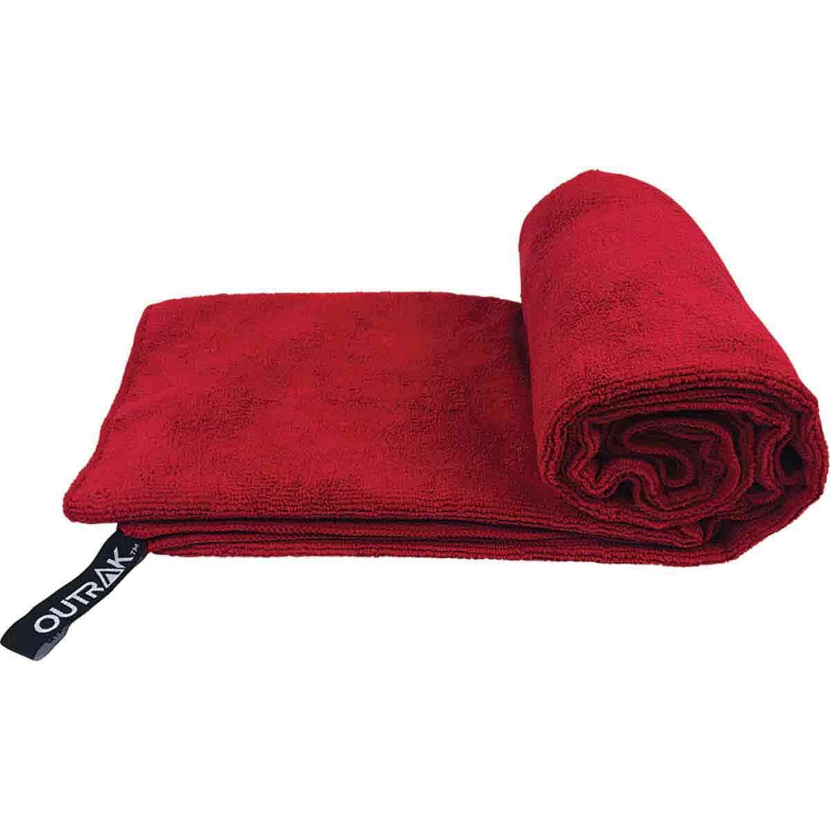 OUTRAK Microfibre Towel - Extra Large Deep Red Extra Large, Deep Red, bcf_hi-res