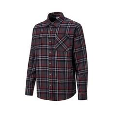 OUTRAK Unisex Flannel Shirt Black S, Black, bcf_hi-res