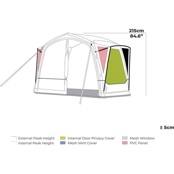 Zempire Shapeshifter 4 Air Tent Living Module, , bcf_hi-res
